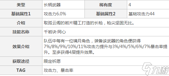 香菱4星武器_哪个四星武器适合香菱_香菱四星武器