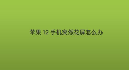 手机打游戏花屏_花屏打手机游戏怎么办_花屏打手机游戏有影响吗