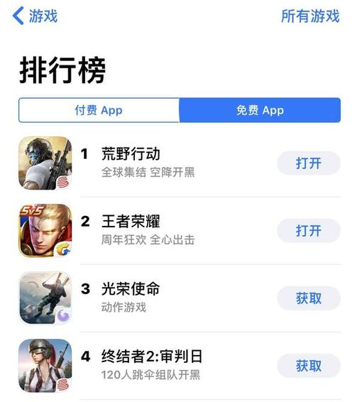 ios免费游戏排行榜,畅玩无限