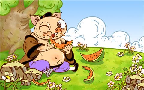猪八戒吃西瓜游戏,趣味盎然的团队协作游戏