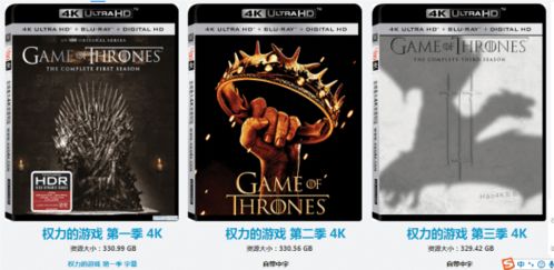 权力的游戏蓝光,史诗巨作再现辉煌